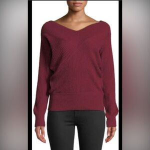 CLUB MONACO V-NECK RIBBED SWEATER